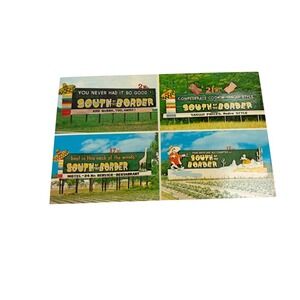 Vintage South of the Border Postcard Dillon SC Billboard Advertisements I-95